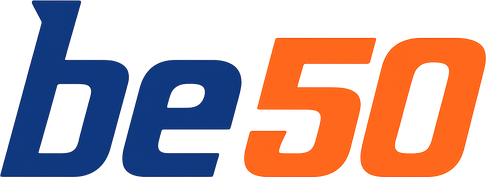 be 50 logo home navigation